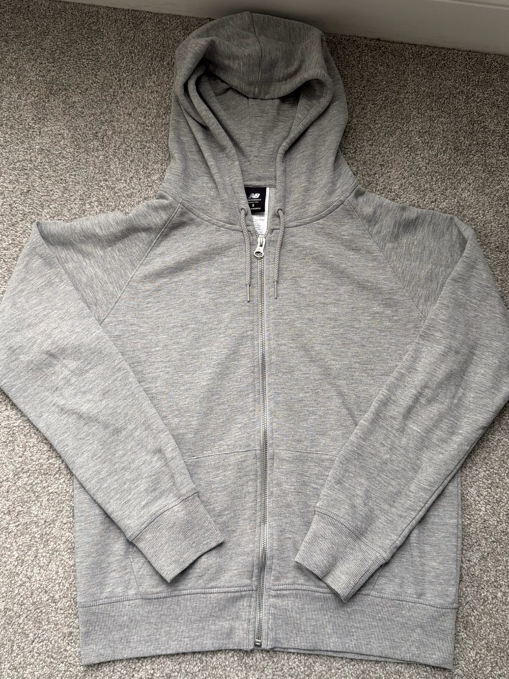 New Balance Men's Light Gray Zip-Up Hoodie